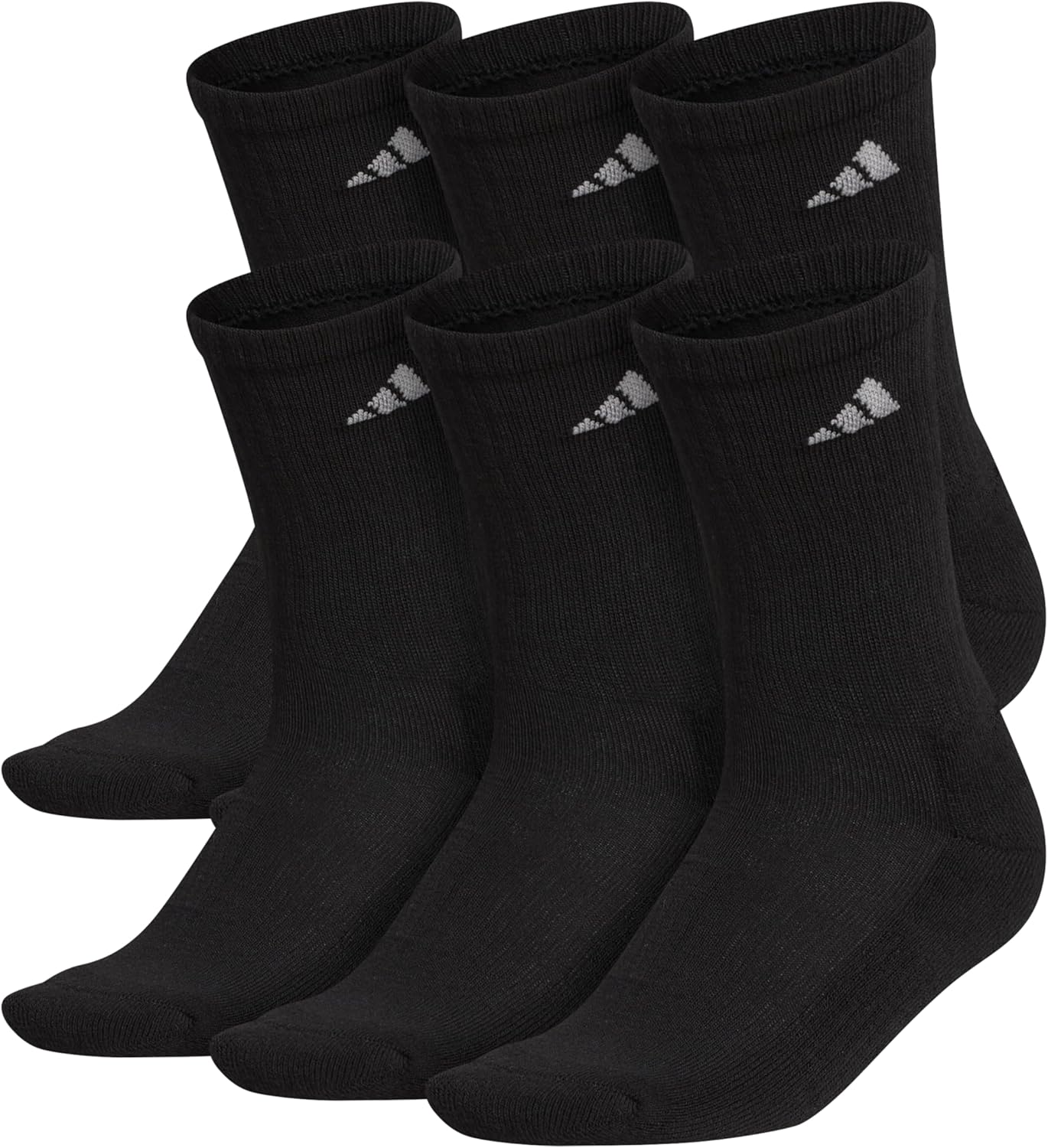 adidas Women's Athletic Cushioned Crew Socks (6 Pairs) Durable & Comfortable