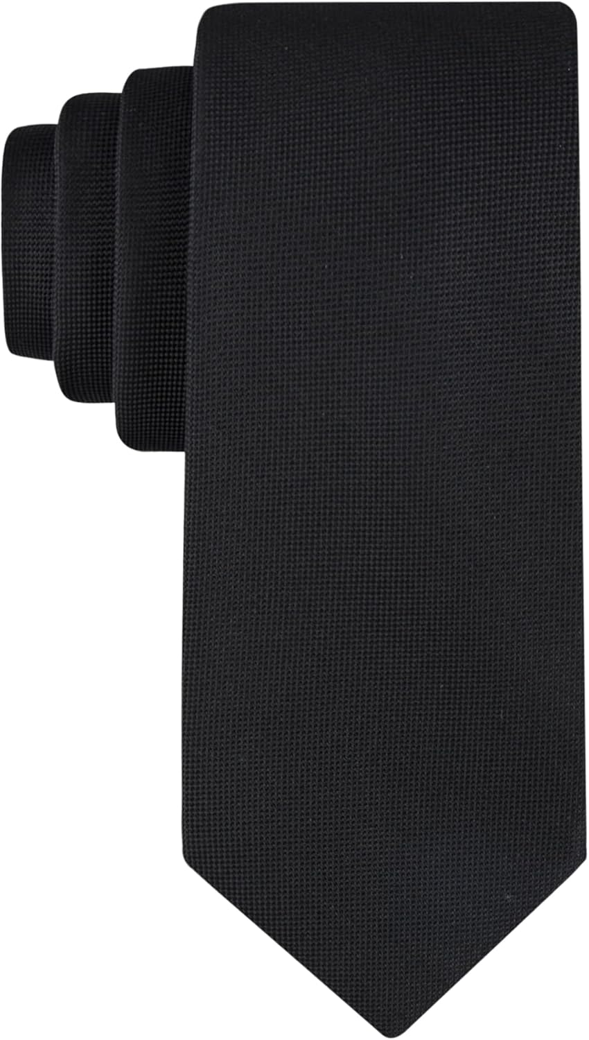 Calvin Klein Men’s Black Solid and Pattern Neckties – Dress Ties for Work, Weddings & Formal wear (Standard & Extra Long)