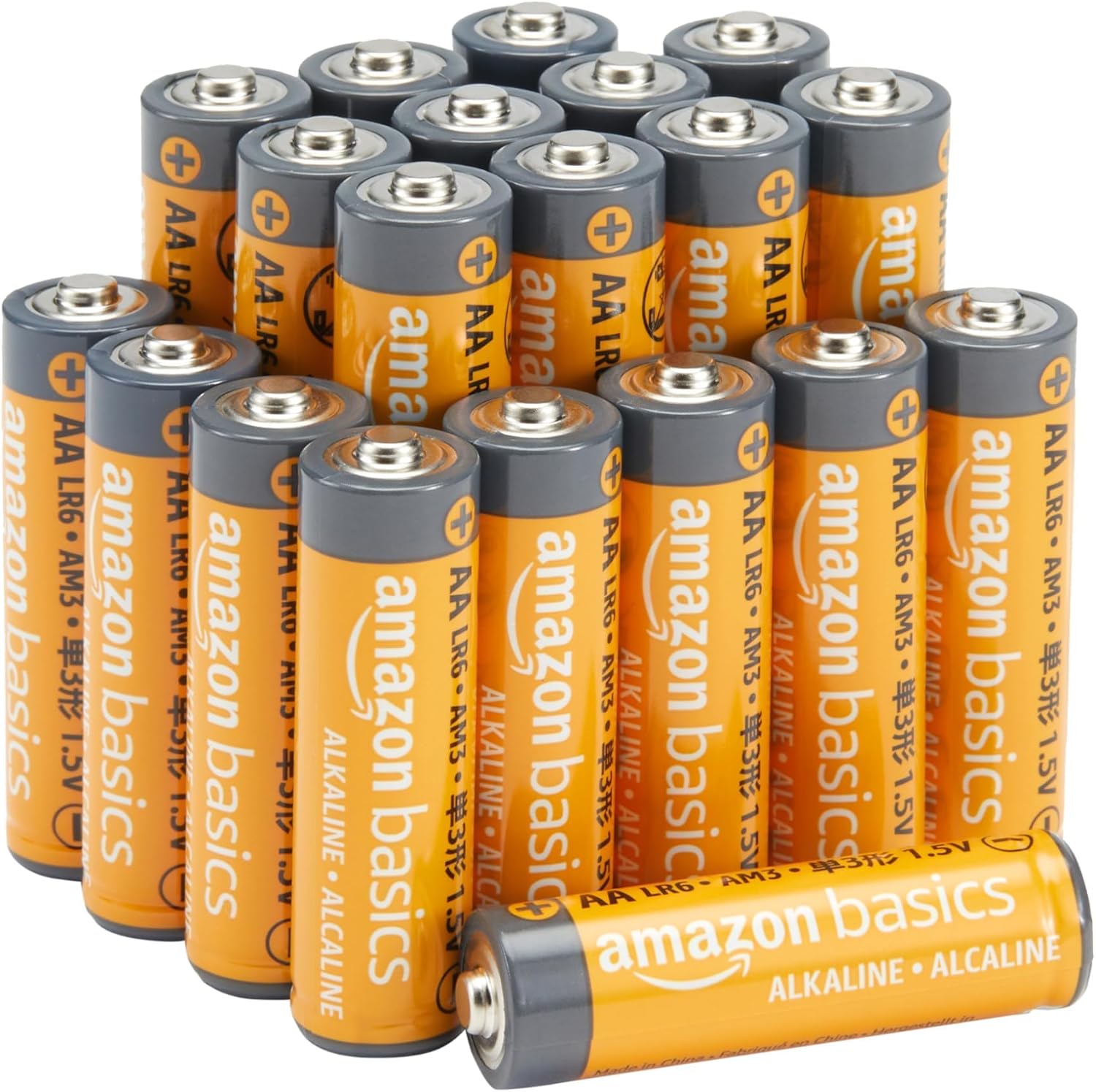 Amazon Basics 20-Pack AA Alkaline Batteries