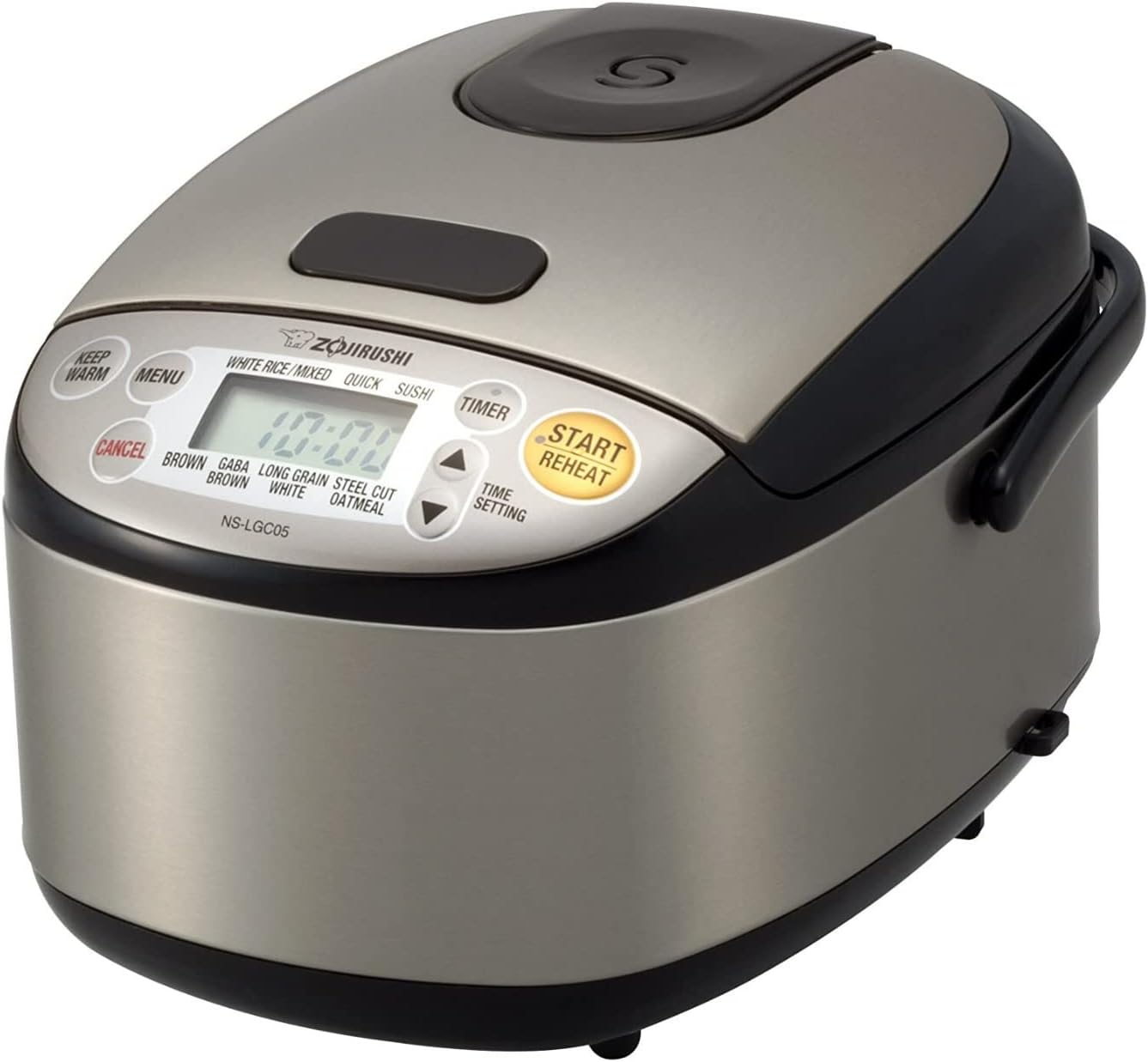 Micom 3-Cup Compact Size, Multiple Settings, Stainless Steel Made, Built-In Retractable Power Cord and Easy to Transport Rice Cooker and Warmer