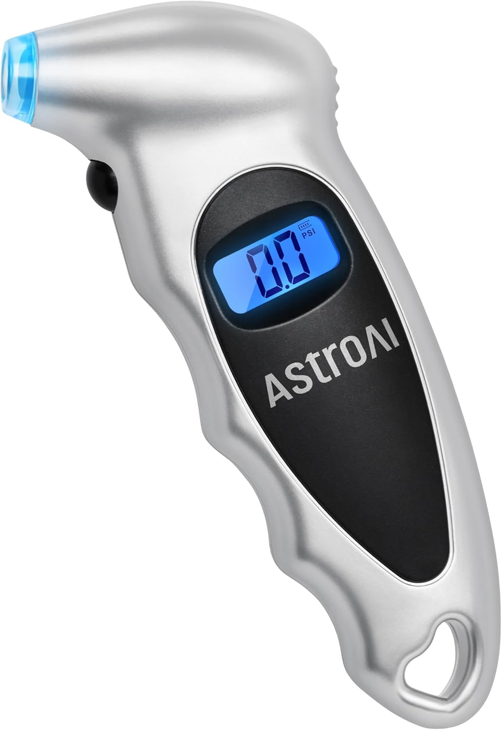 Digital Tire Pressure Gauge 0-150PSI Calibrated to ANSI B40.7 +/-1PSI, Accurate in 0.1 Increments, 4 Units for Car Truck Bicycle with Backlight LCD, Silver