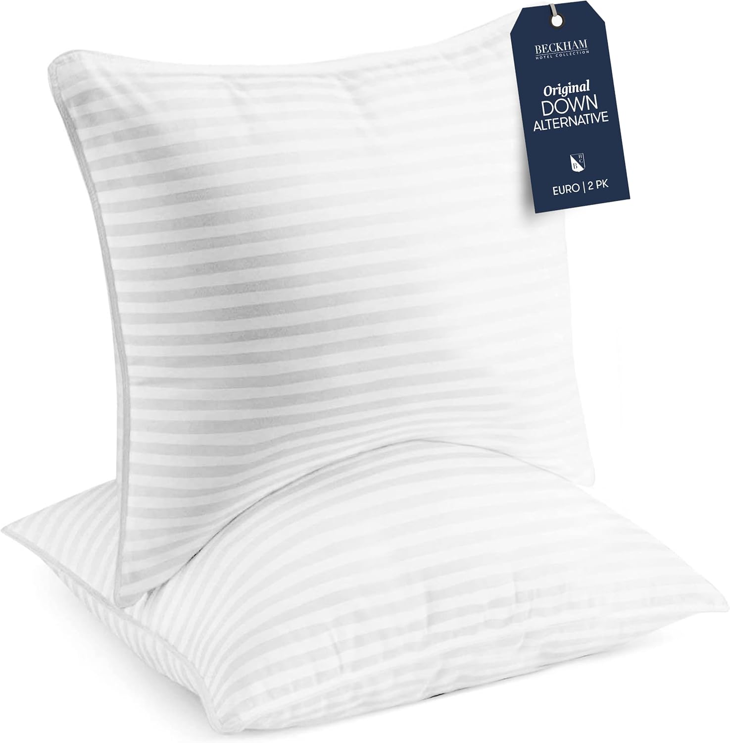 Beckham Hotel Collection Bed Pillows Standard/Queen Size Set of 2 - Original Soft Down Alternative Pillow for Sleeping - Soft Support for Back, Stomach or Side Sleepers