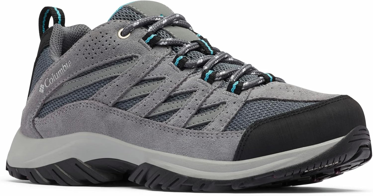 Columbia Womens Crestwood Hiking Shoe, Graphite/Pacific Rim, 10.5