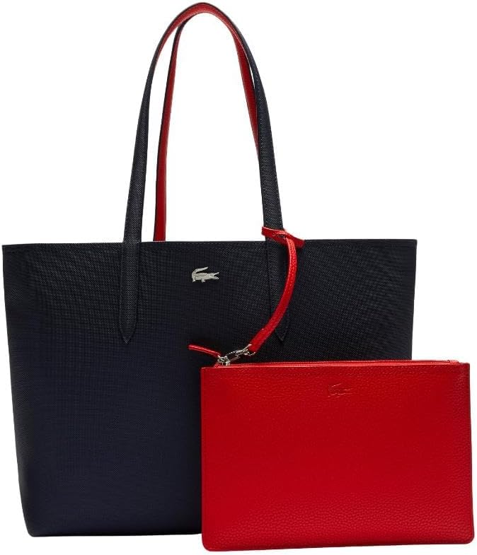 Lacoste Women's Anna Large Reversible Tote Bag, Violet/Red, One Size