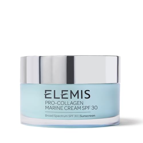 ELEMIS Pro-Collagen Marine Cream SPF 30, Anti-Wrinkle Moisturizer, 50 ml | Lightweight anti-wrinkle daily facial moisturizer & sunscreen for face. Firms and hydrates all skin types.