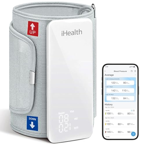 iHealth Neo Wireless Blood Pressure Monitor, Upper Arm BP Machine with App | Clinically Validated, Fast & Gentle Measurement, Ultra Thin Design, Rechargeable Battery, Data Management & Sharing