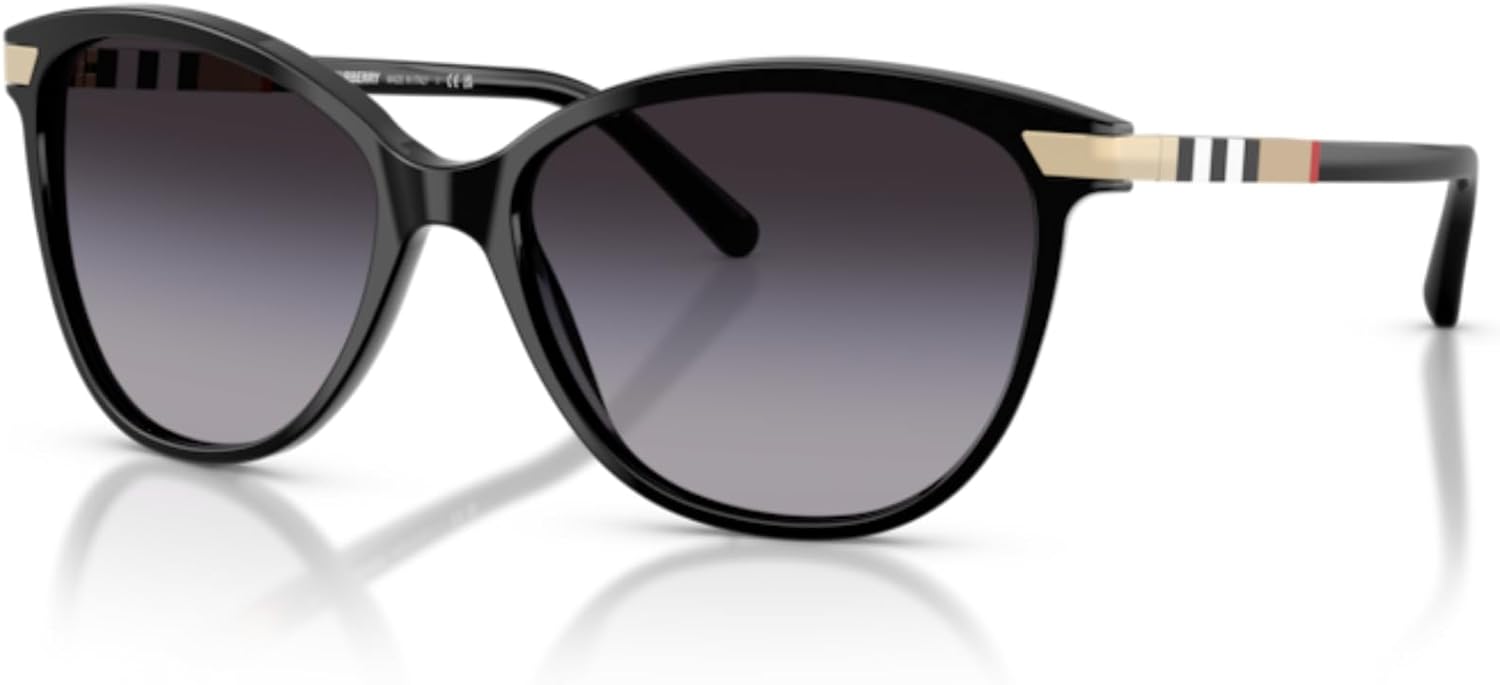 BURBERRY BE4216 30018G 57M Black/Grey Gradient Cateye Sunglasses for Women+Bundle with Accessory Eyewear Kit