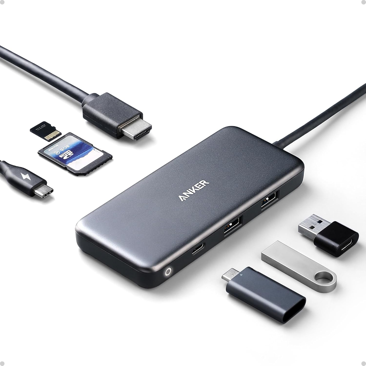 Anker USB C Hub, 7-in-1 Multi-Port USBC Hub, 4K HDMI USB-C Adapter