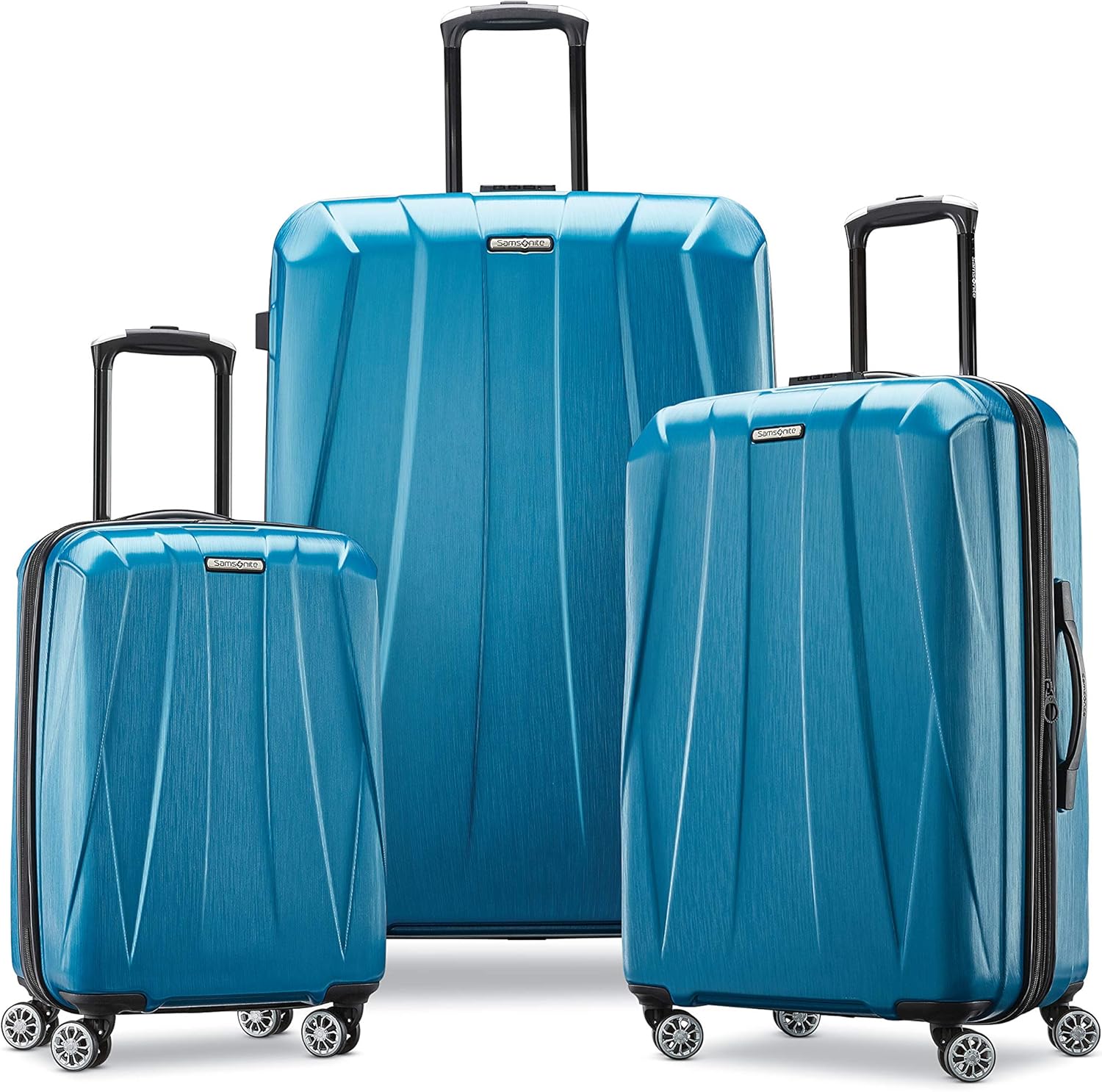 Centric 2 Hardside Expandable Luggage with Spinner Wheels, Caribbean Blue, 3-Piece Set (20/24/28)