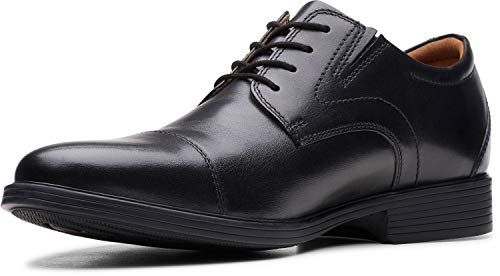 Clarks Men's Whiddon Cap Oxford, Black Leather, 11