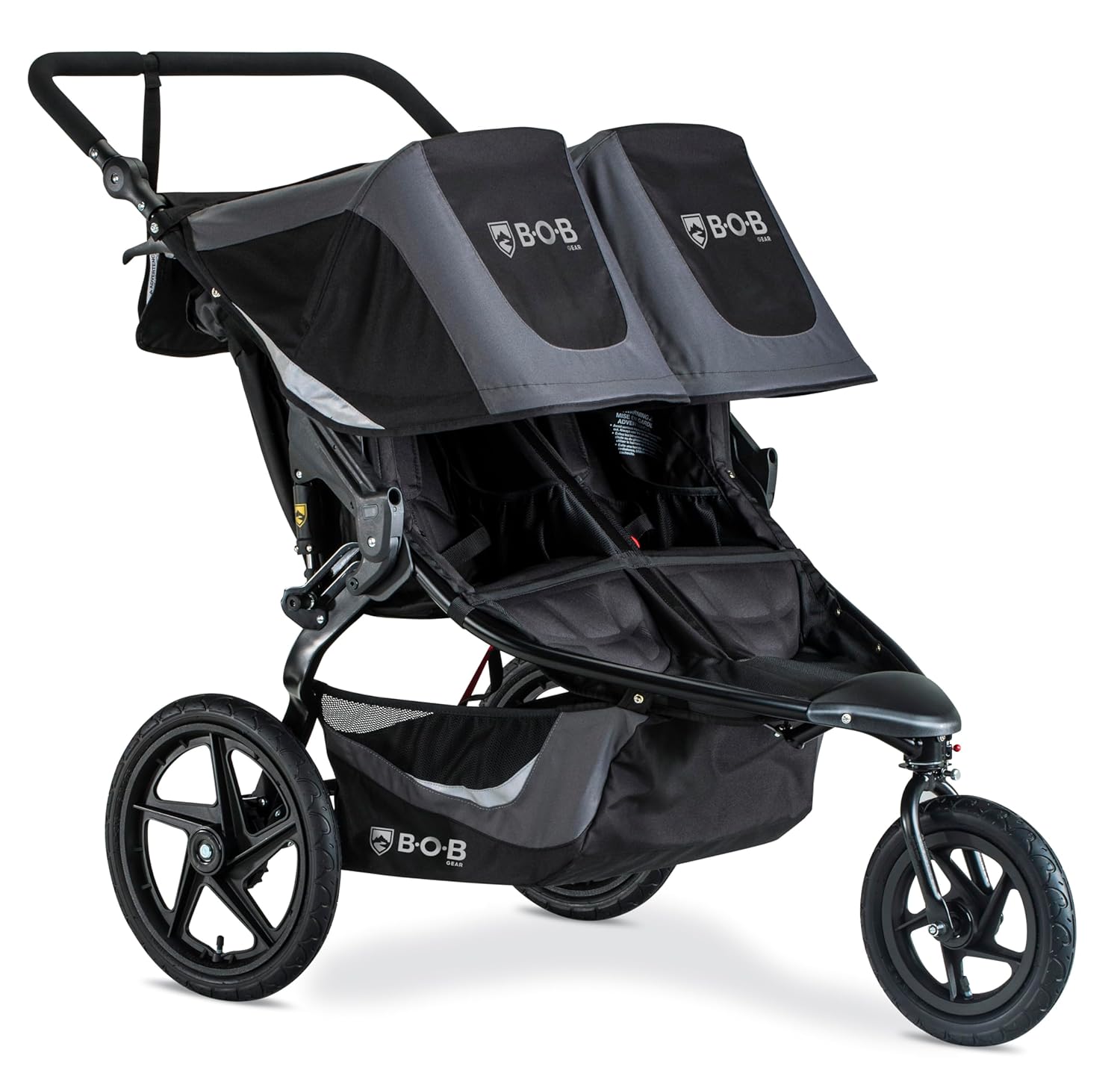 BOB Gear Revolution Flex 3.0 Duallie Jogging Stroller, Double Stroller, Graphite Black