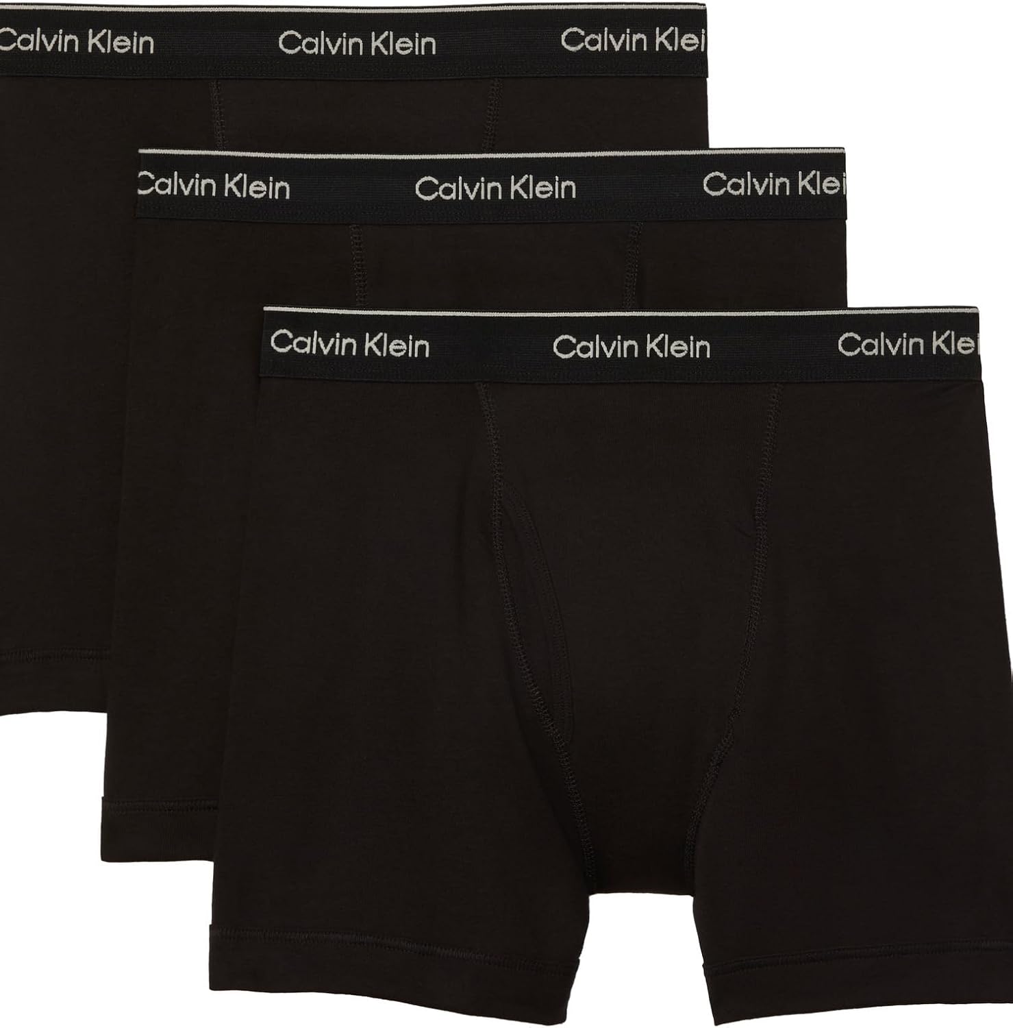 Calvin Klein Men's Cotton Classics 3-pack Boxer Brief, 3 Black, Large