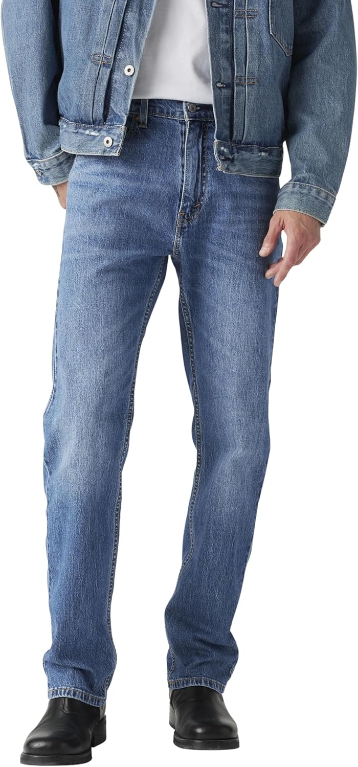 Levi's Men's 505 Regular Fit Jeans (Also Available in Big & Tall), Fremont Drop Shot-Medium Indigo, 34W x 32L