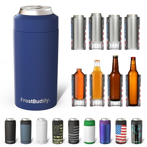 Frost Buddy Universal Can Cooler - Fits Slim Cans, 12 & 16oz (Navy)