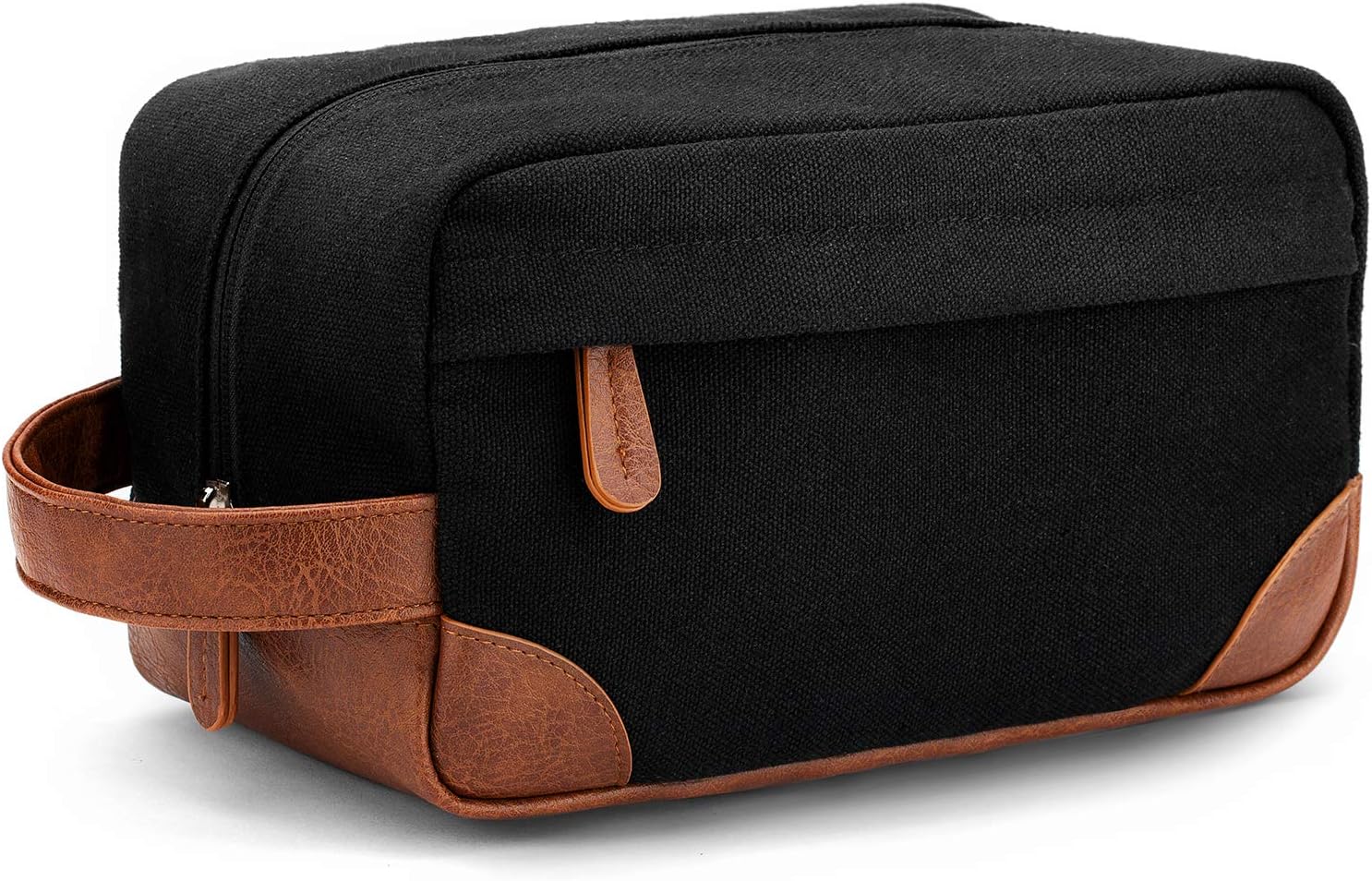 Vorspack Travel Toiletry Bag - Hanging Toiletry Bag for Men Water Resistant Canvas Shaving Bag with Large Capacity for Travel - Black