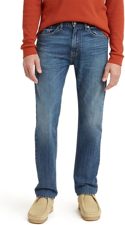 Levi's Men's 505 Regular Fit Jeans (Also Available in Big & Tall), Glowing-Medium Indigo, 38W x 30L