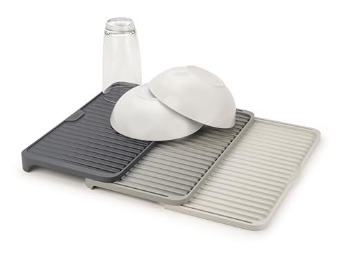 Joseph Joseph Tier Expandable Draining Board, Dish Rack Drainer, Plastic, Grey
