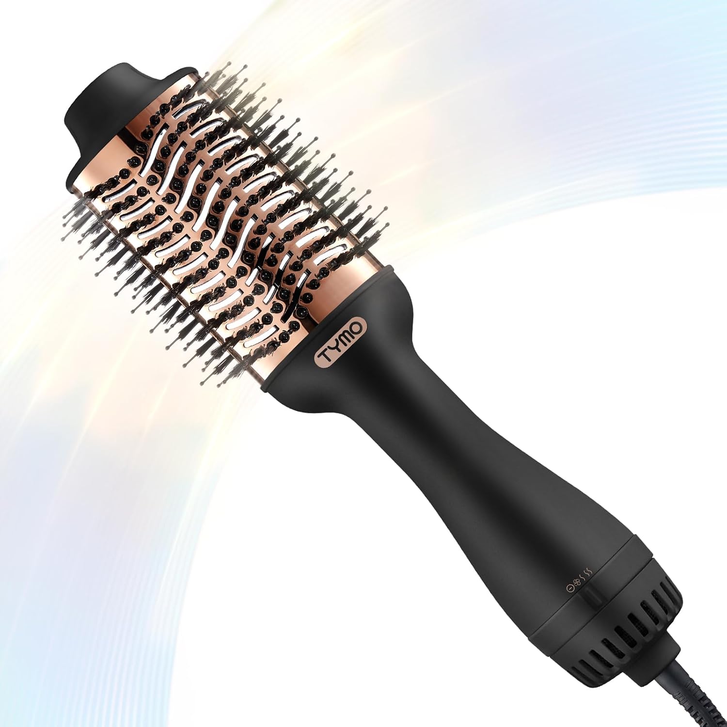 Hair Dryer Brush Blow Dryer Brush in One, 4 in 1 Ionic Hairdryer and Styler Volumizer with Oval Titanium Barrel, Hot Air Straightener for Smooth Frizz-Free Blowout, Gold