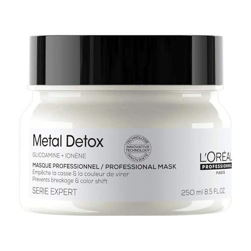 L'Oréal Professionnel Paris Metal Detox Hair Mask - Hydrating Mask For Dull & Brittle Hair, Prevents Damage & Color Fading