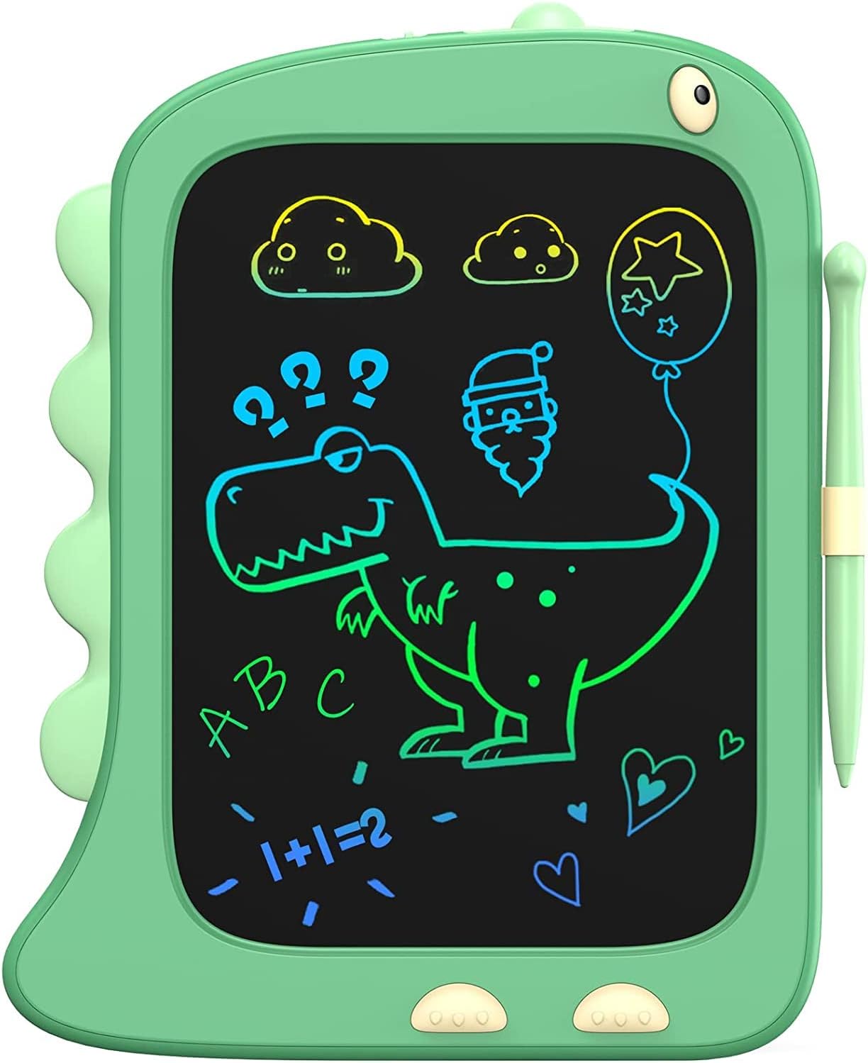 8.5 Inch LCD Doodle Board Tablet Toy - Green Dinosaur Drawing Pad for Kids 2-6 Years Old - Christmas and Birthday Gifts