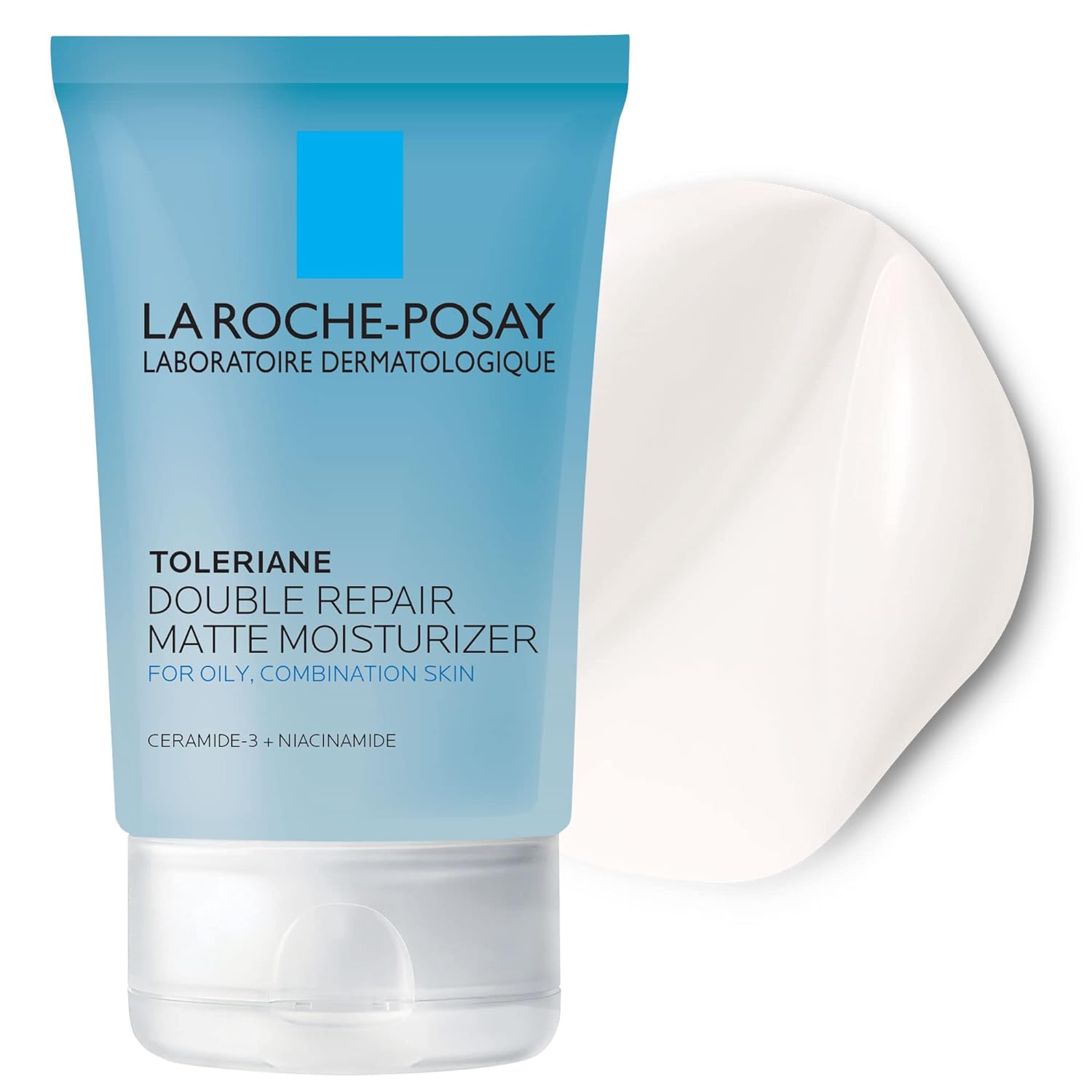 La Roche-Posay Toleriane Double Repair Matte Face Moisturizer, Daily Moisturizer For Oily Skin With Ceramide And Niacinamide For All Skin Tones, Oil Free, Non-Comedogenic, Available with SPF 30