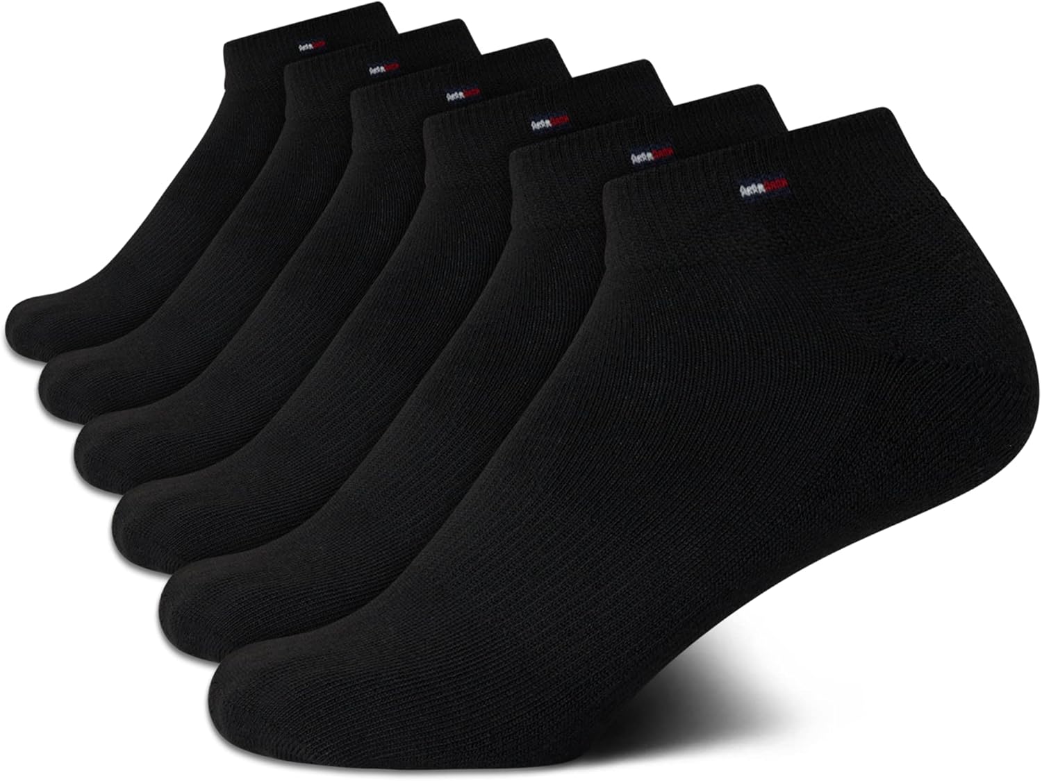 Tommy Hilfiger Womens Quarter Socks - 6 Pack Cotton Blend Cushioned Athletic Ankle Socks for Women for Sports and Running
