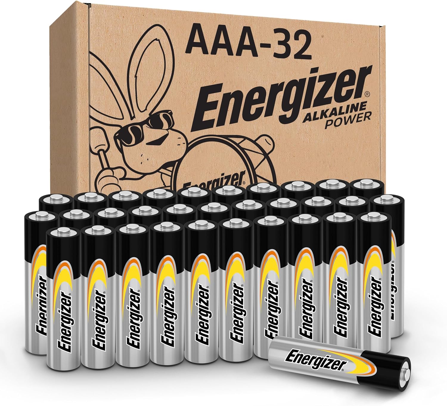 Energizer AA Batteries Alkaline Power, 32 Count Alkaline Double A Battery Pack