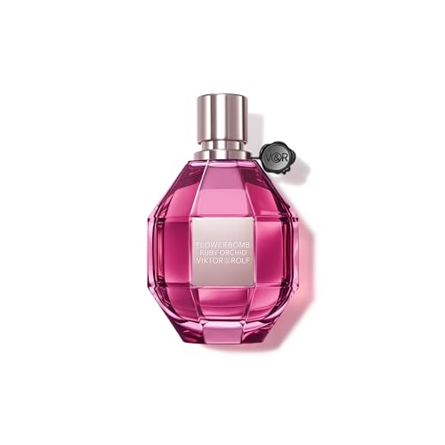 Viktor&Rolf Flowerbomb Ruby Orchid Eau de Parfum Sweet Perfume - 3.4 Oz | Fragrance with Peach, Ruby Orchid & Vanilla - Long Lasting Scent - Sweet Ambery Womens Perfume Perfect for Spring and Summer