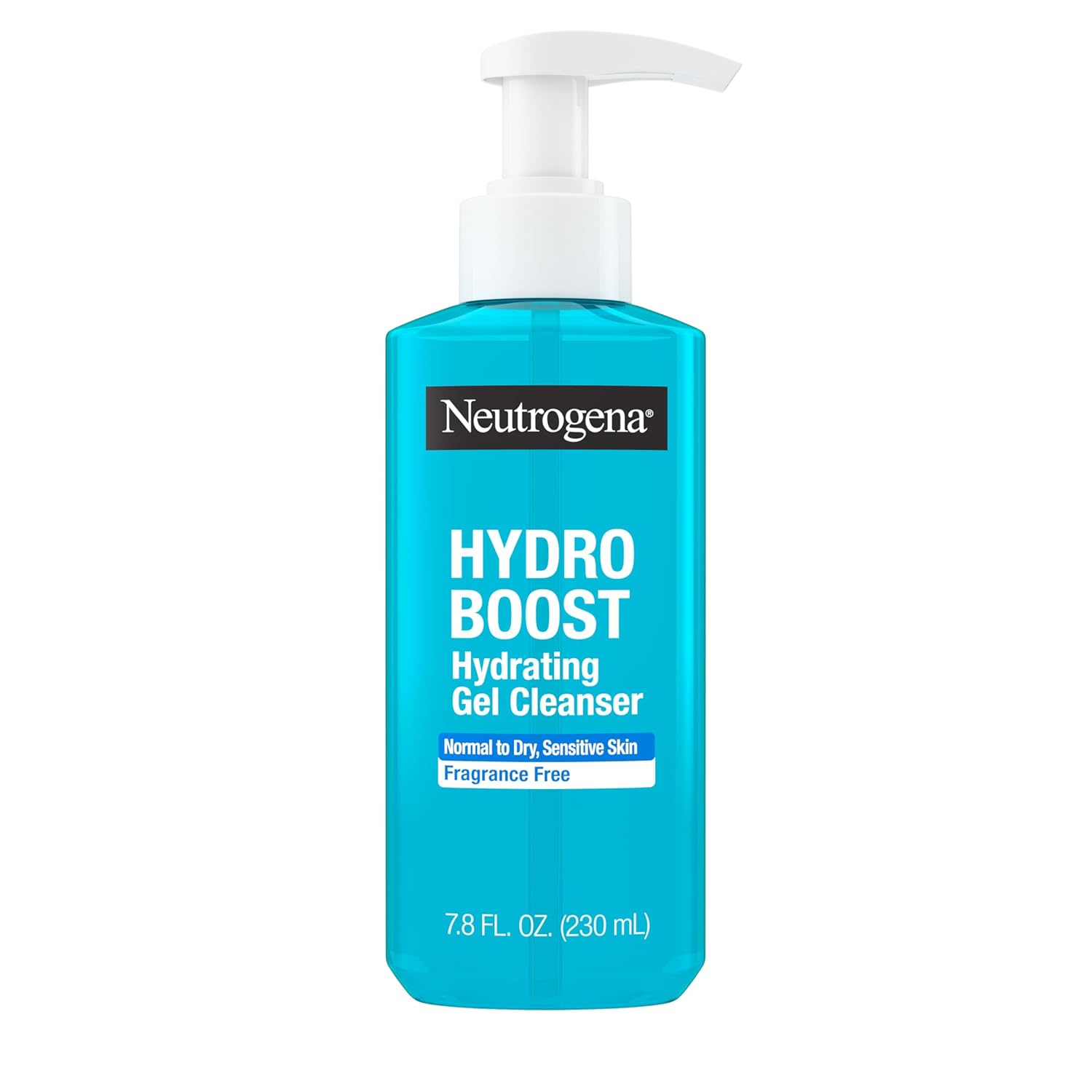 Hydro Boost Face Wash, Fragrance Free, Hydrating Facial Cleanser with Hyaluronic Acid, Daily Foaming Face Wash & Makeup Remover, Hypoallergenic Gel Cleanser, 7.8 fl. oz