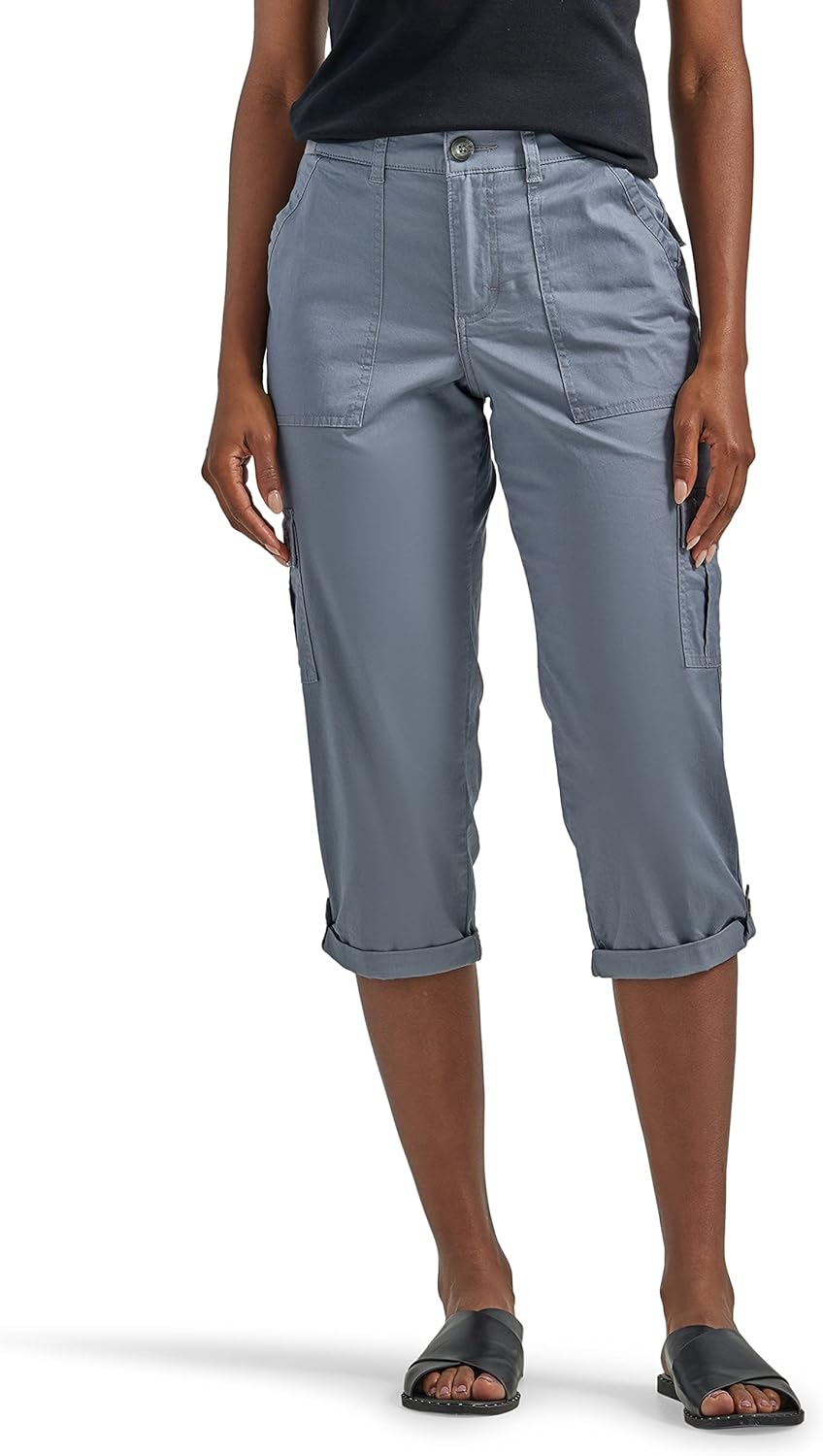 Lee Women's Ultra Lux Comfort with Flex-To-Go Cargo Capri Pant Tech Gray '10