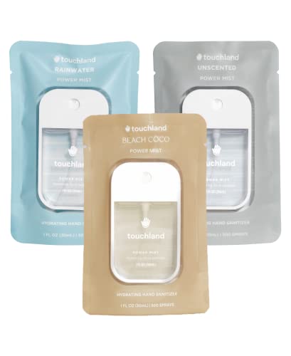 Touchland Hand Sanitizer Spray, Dye Free Trio - 3 x 1 FL OZ