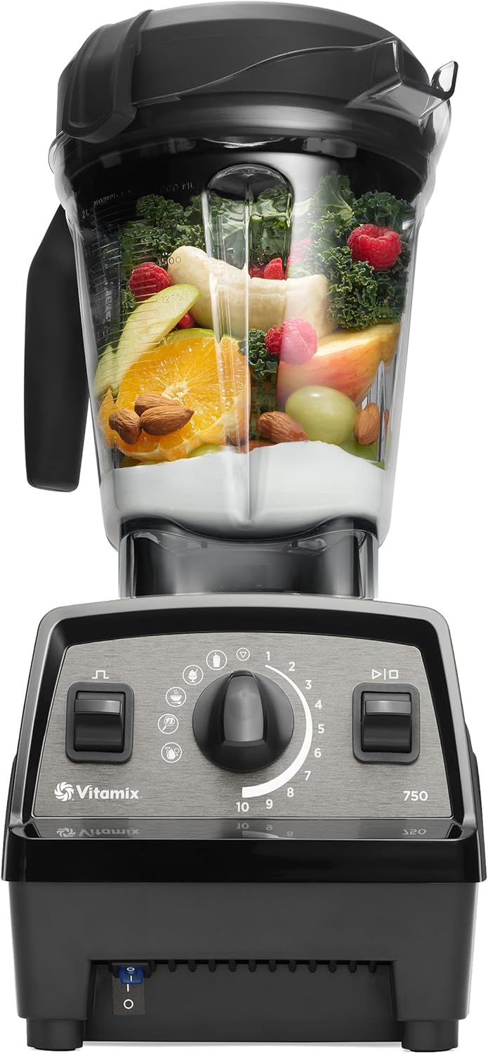Vitamix Propel Series 750 Professional-Grade Blender with Four Blending Programs for Smoothies, Soups and More, Self-Cleaning, Stainless-Steel Blades, 64 Oz Container, Black