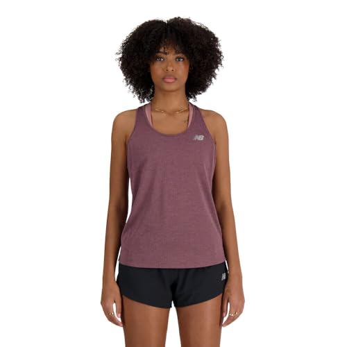 New Balance Women's Athletics Tank, Licorice Heather, X-Small