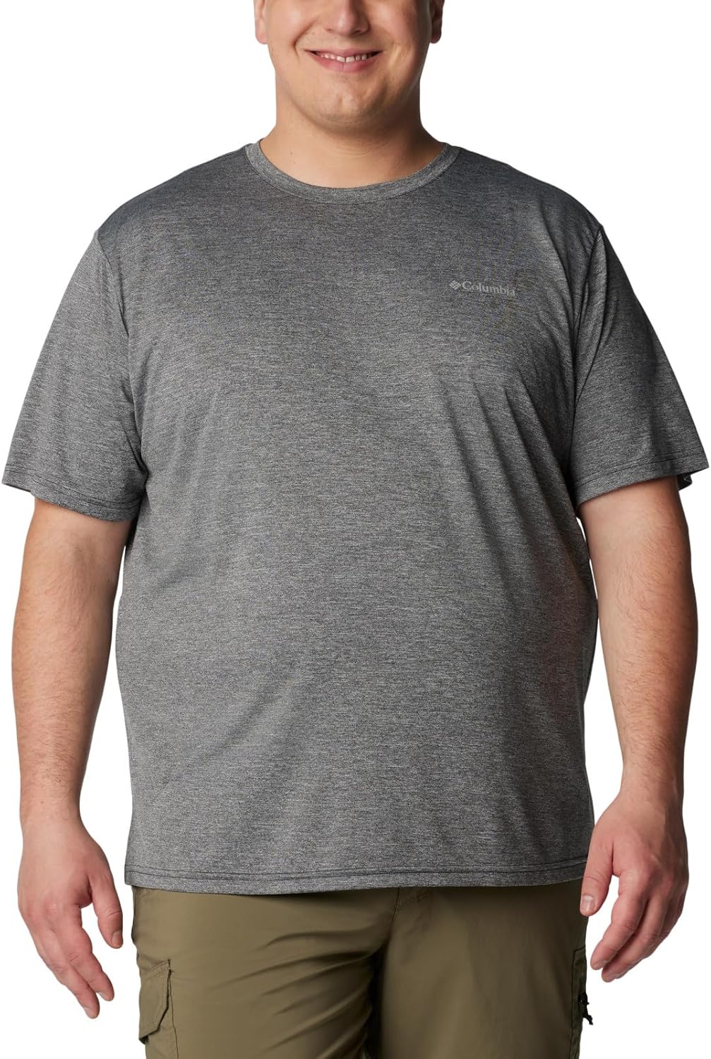 Men's Hike Crew Short Sleeve T-Shirt, Black Heather, Large