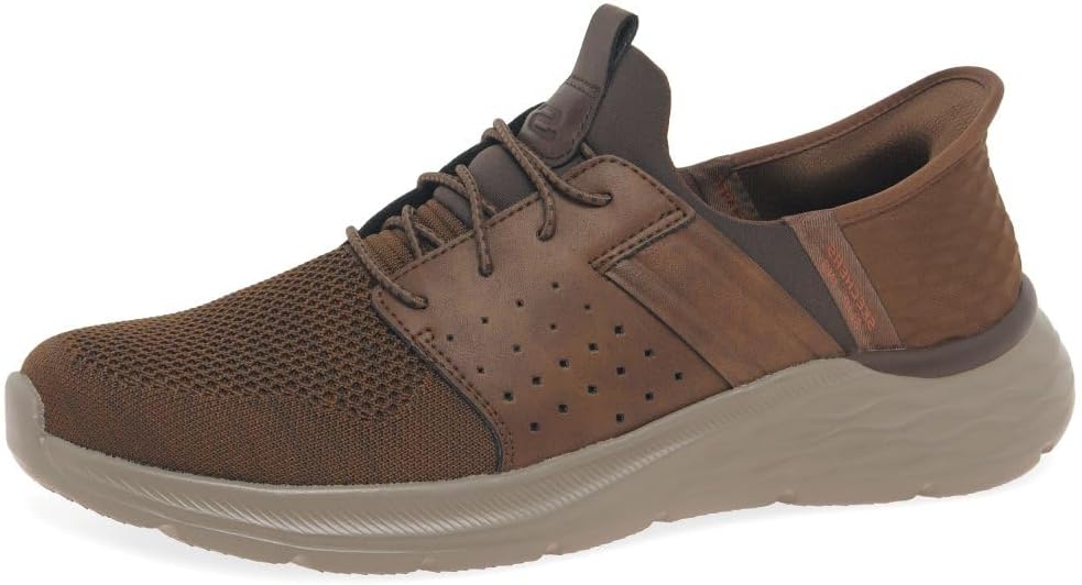 Skechers Men's Garner - Newick Hands Free Slip-in Men's Casual, Brown, 11, Medium, US
