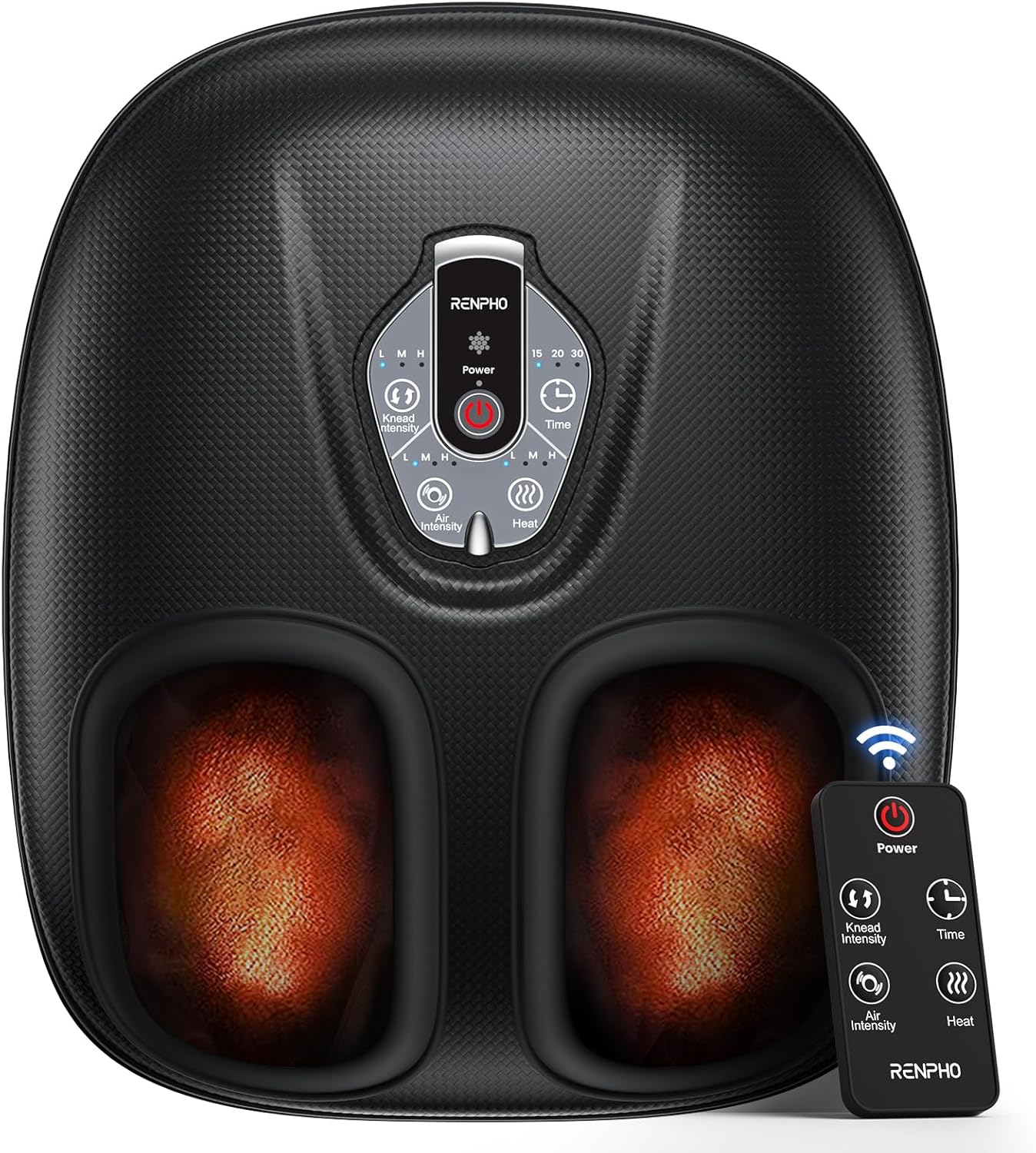 Foot Massager Machine with Heat [2026 Upgraded], Mothers Day Gifts for Mom Wife, Shiatsu Foot Massager for Plantar Fasciitis, Cordless Control, FSA Eligible HSA Store Eligible Massager, Black