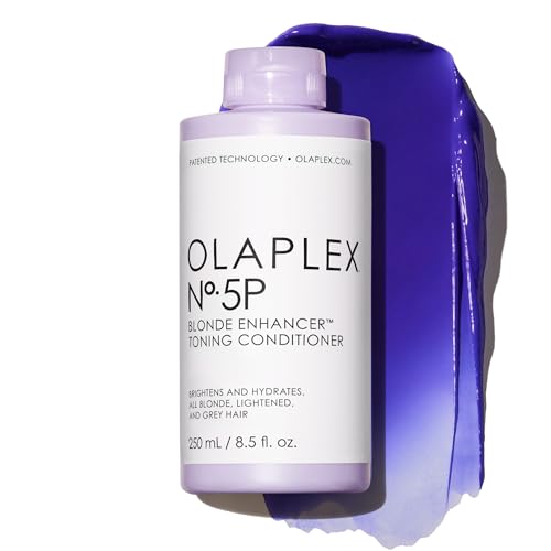 Olaplex Nº.5P Blonde Enhancer Purple Toning Conditioner: Neutralizes Brassiness & Strengthen | Repairs Damages & Hydrates Hair | For Coily, Curly, Straight, and Wavy, 250 mL / 8.5 Fl. Oz.