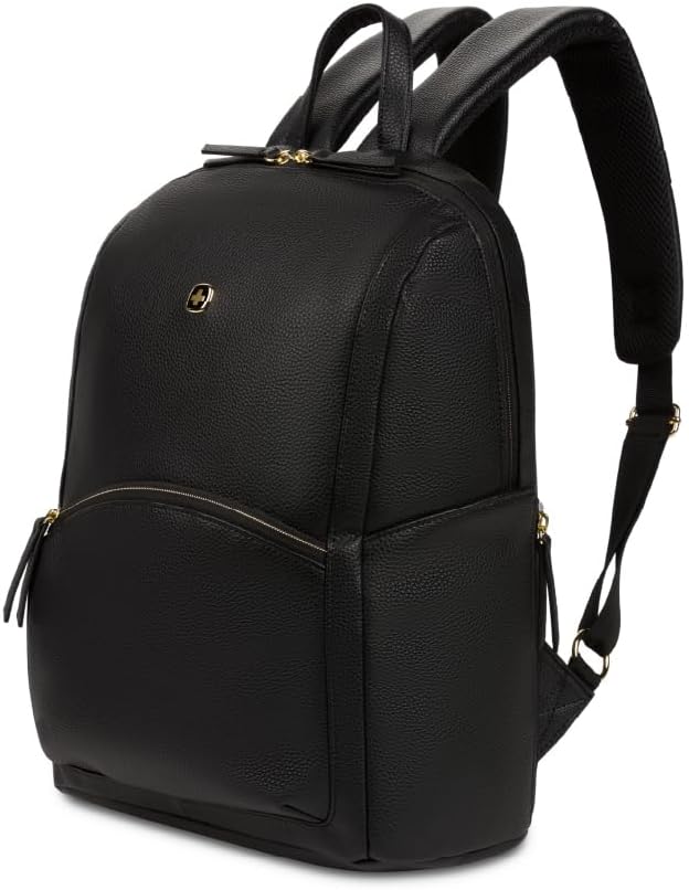 Serenity Luxe Women's Laptop Backpack, Laptop Bag Fits Most 13-Inch Laptops, Black, 16 Inches