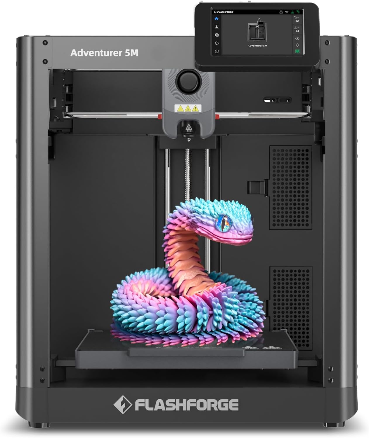 Adventurer 5M 3D Printer with Fully Auto Leveling, Max 600mm/s High Speed Printing, 280°C Direct Extruder with 3S Detachable Nozzle, CoreXY All Metal Structure, Print Size 220x220x220mm