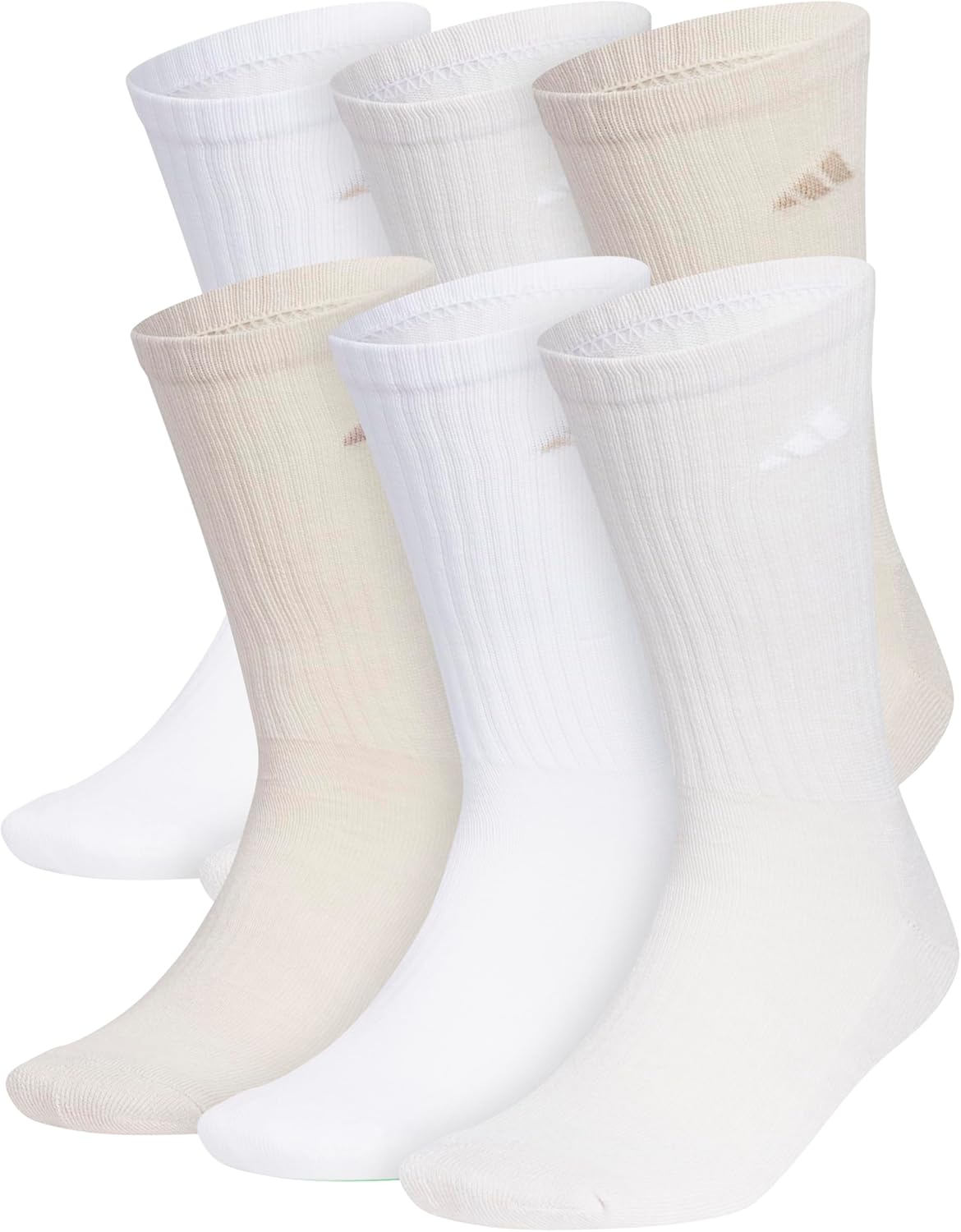 adidas Mens Athletic Cushioned Crew Socks (6 Pairs) Durable & Comfortable