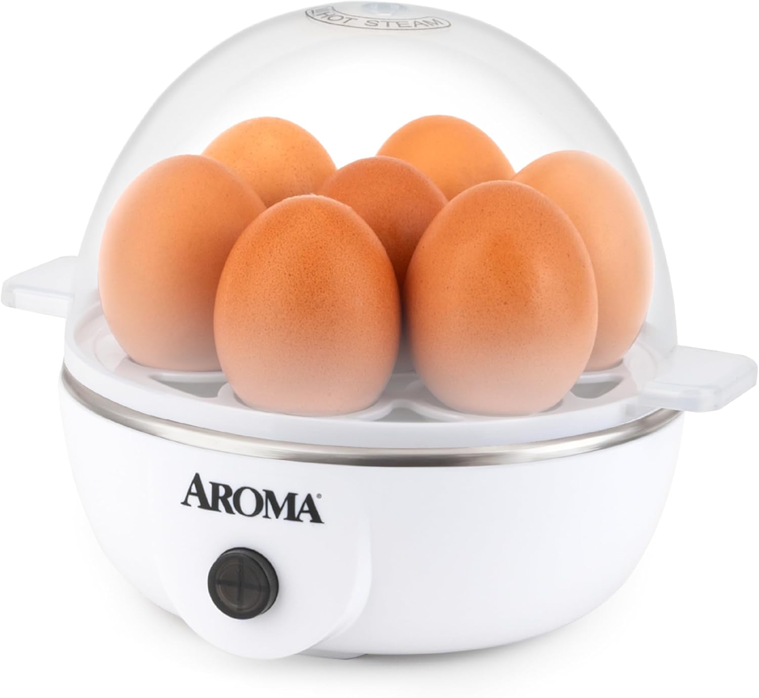 Overly Easy Egg Cooker, Steamer, and Electric Egg Poacher | XL Capacity Egg Steamer Fits 7 Eggs