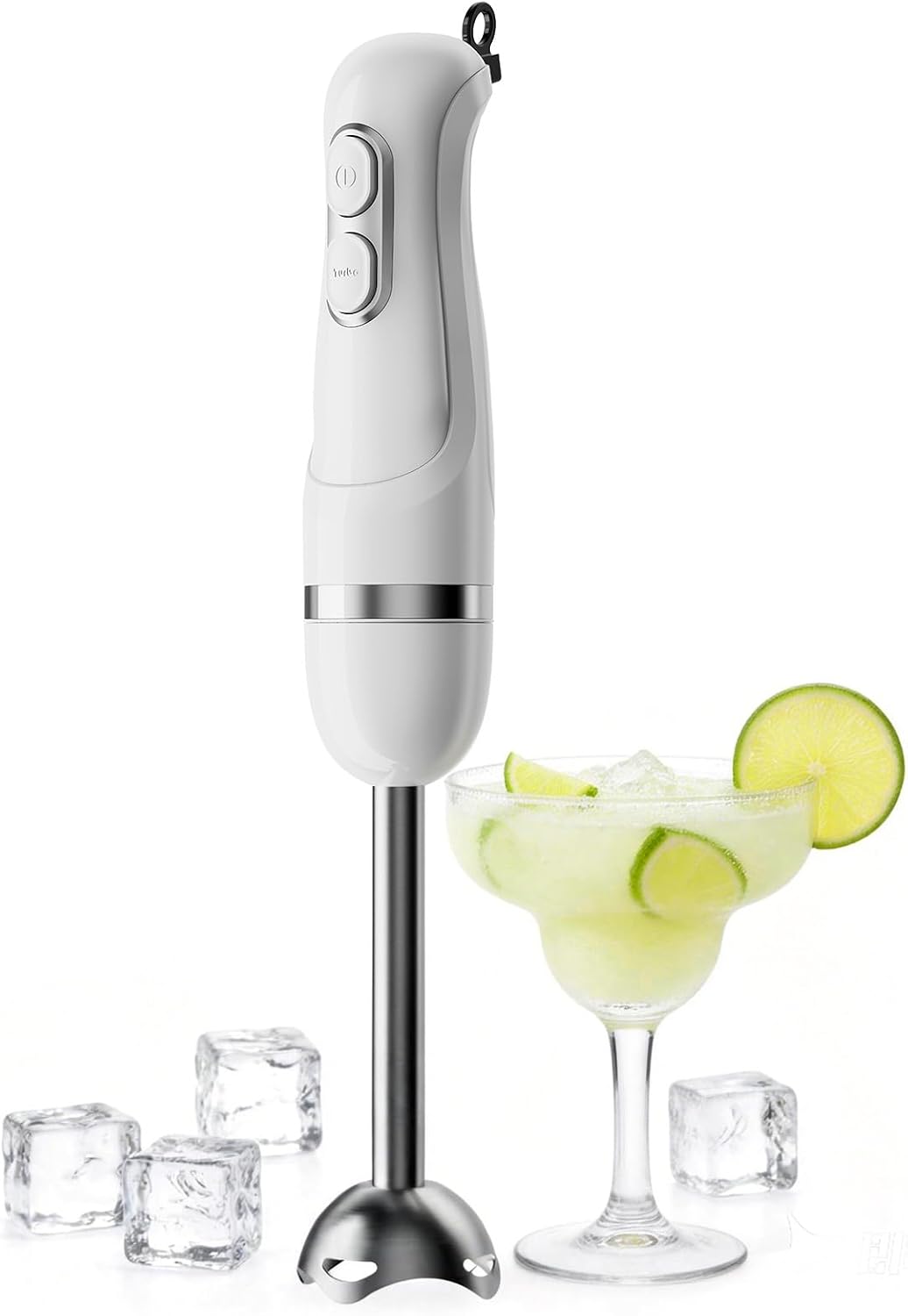 Turelar Immersion Blender Handheld Corded, 1100W 5 in 1 Hand Blender Set | Trigger Variable Speed, Emulsion Stick Mixer with Food Processor, Whisk, Frother, for Soup, Puree, Baby Food, Anti-scratch