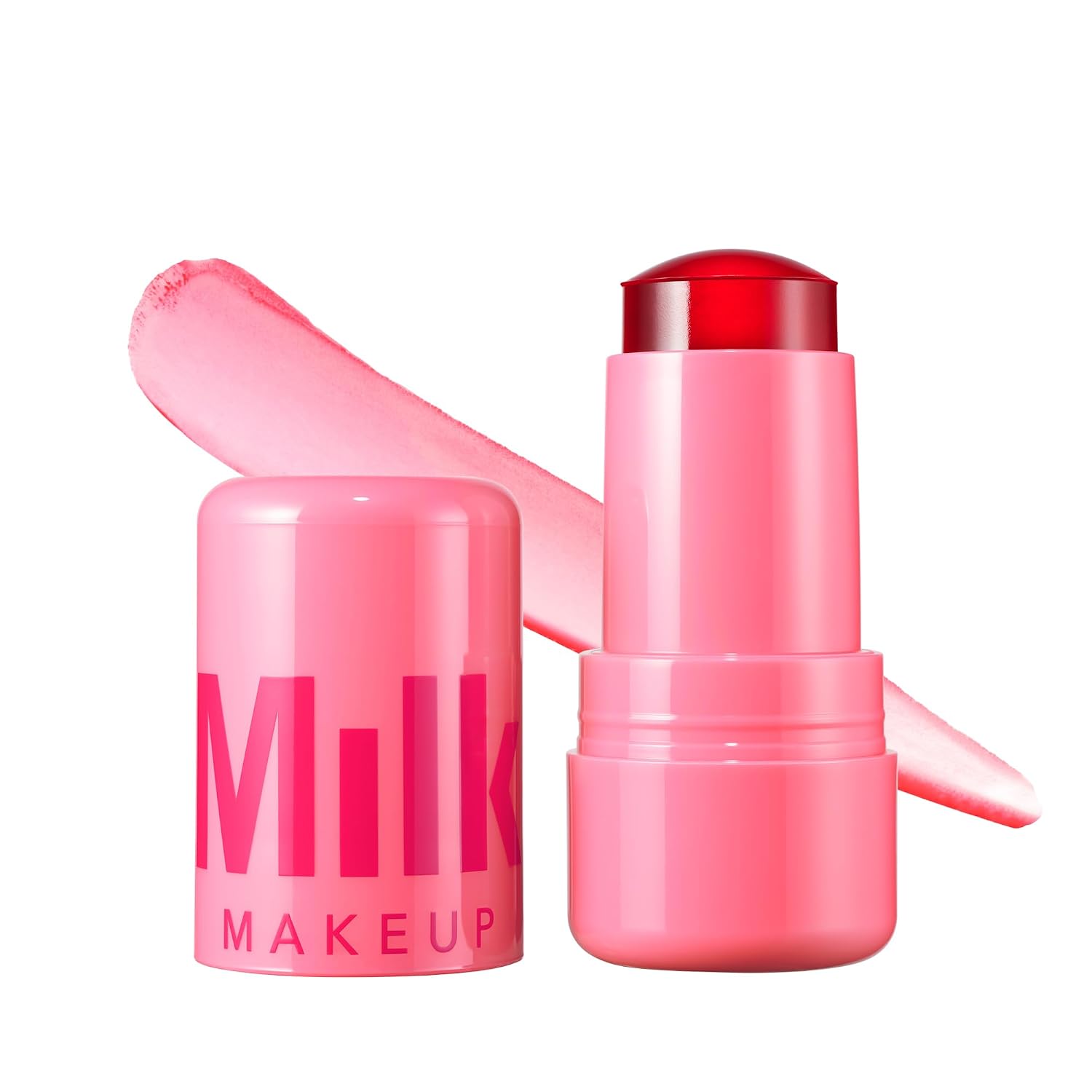 Milk Makeup Cooling Water Jelly Tint – Long-Lasting Sheer Lip + Cheek Stain with Firming Vegan Collagen + Hydrating Aloe – Transfer Proof, Buildable Lip Tint + Blush – Chill (Red), 0.17 oz