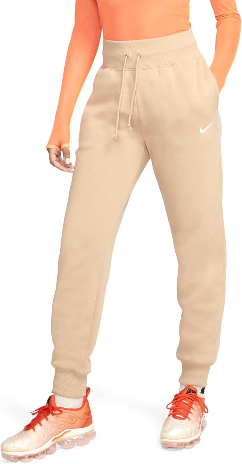 Nike Sportswear Phoenix Fleece Women's High-Waisted Joggers (US, Alpha, XX-Large, Regular, Regular, Hemp/Sail)