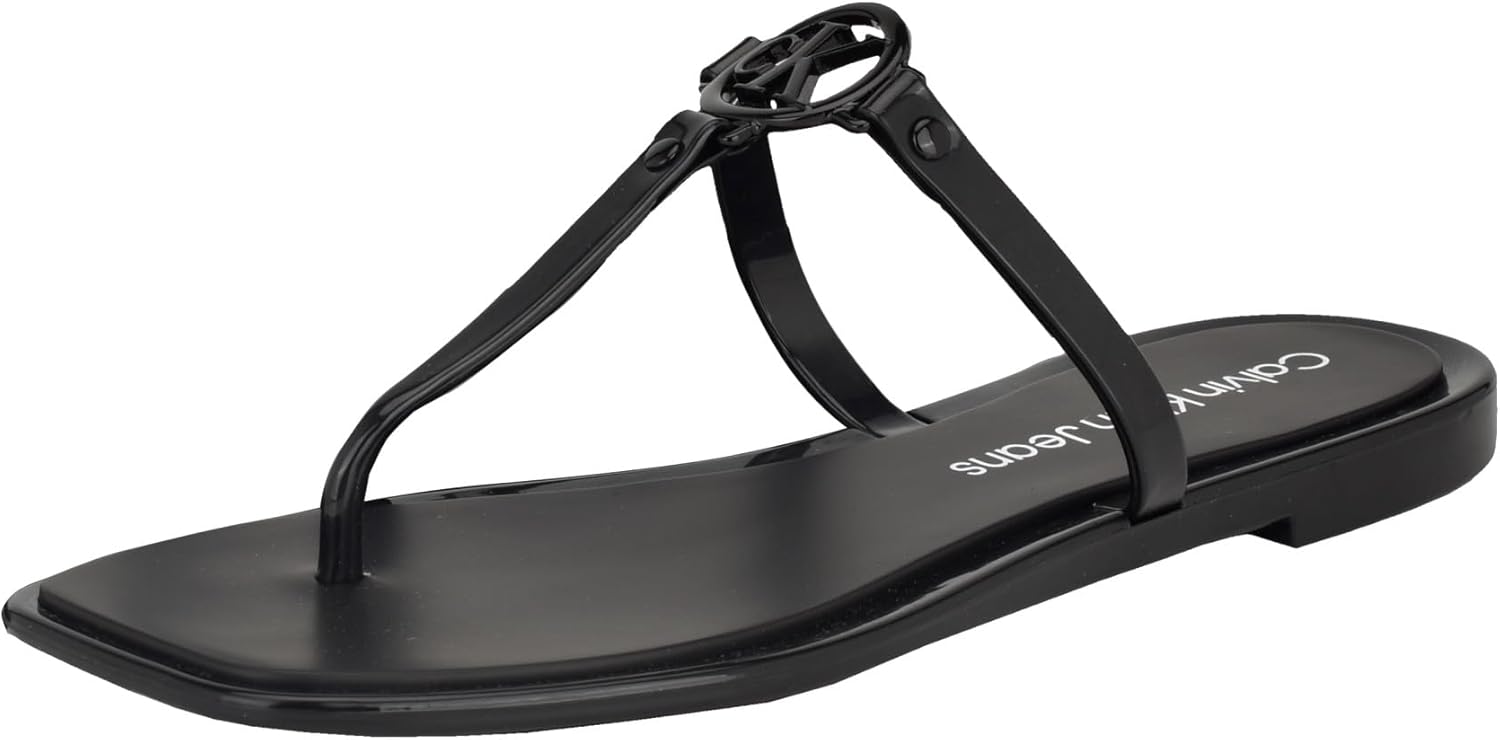 Calvin Klein Women's Edhen Sandal, Black 001, 8