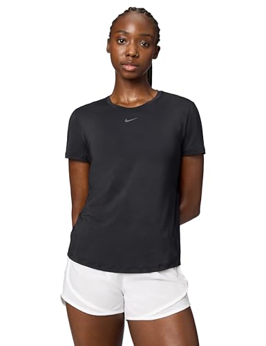 Nike Women's One Classic Dri-Fit Short-Sleeve Top, Black, Large