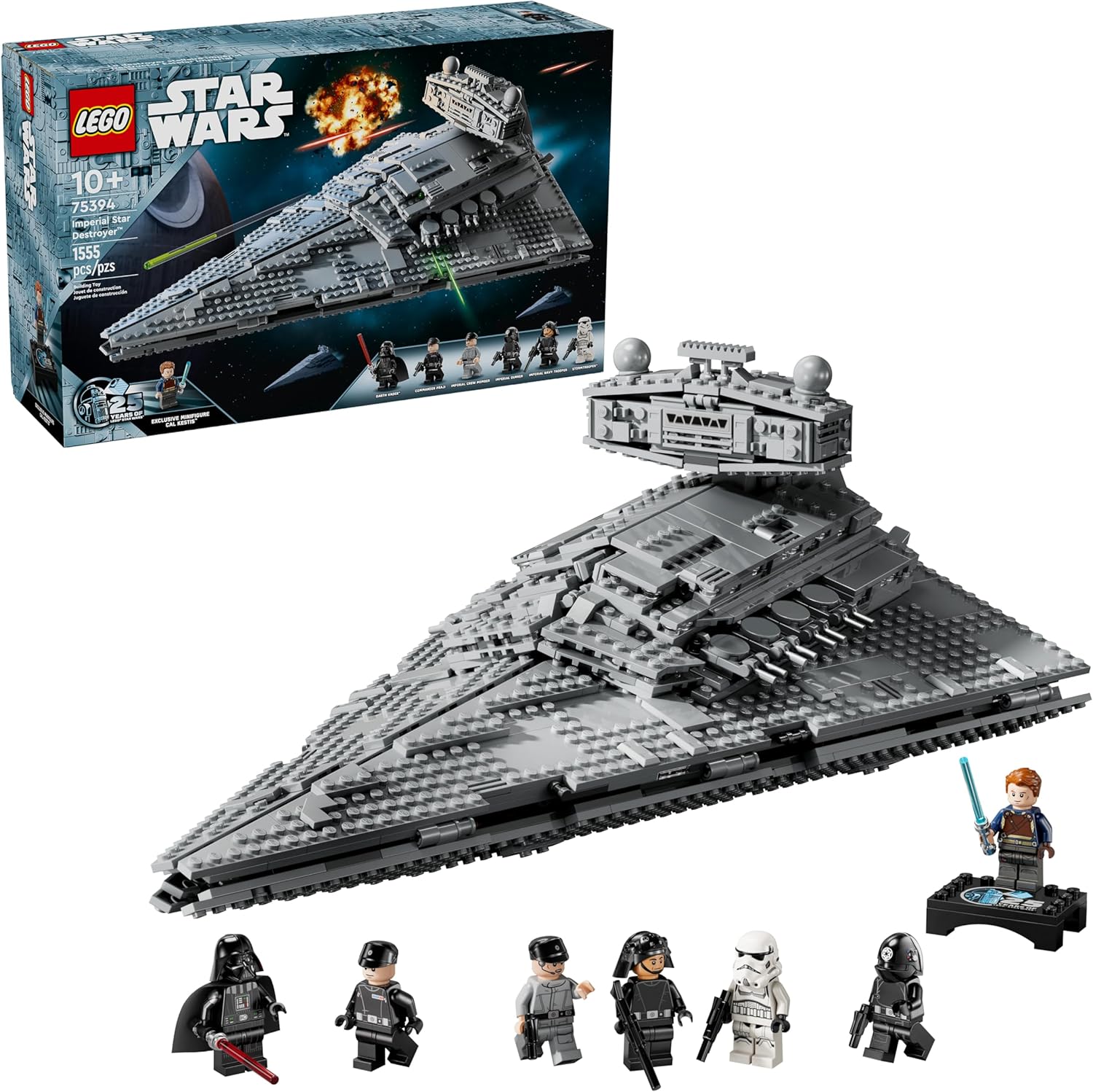 LEGO Star Wars Imperial Star Destroyer Building Toy - Build & Display Set for Boys & Girls, Ages 10+ - Gift for Birthdays - Star Wars Darth Vader & 6 Minifigure Toys - 75394