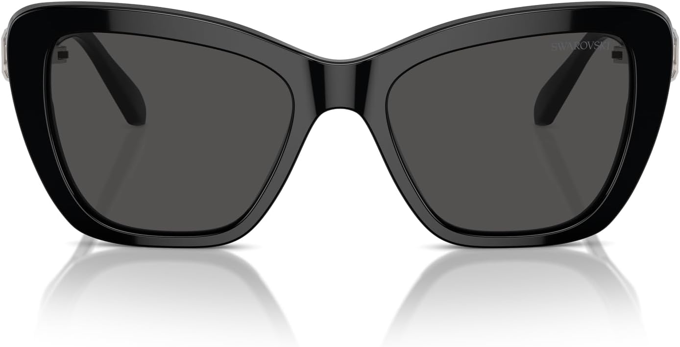 Swarovski Sunglasses, Black/Dark Grey, 52 mm,