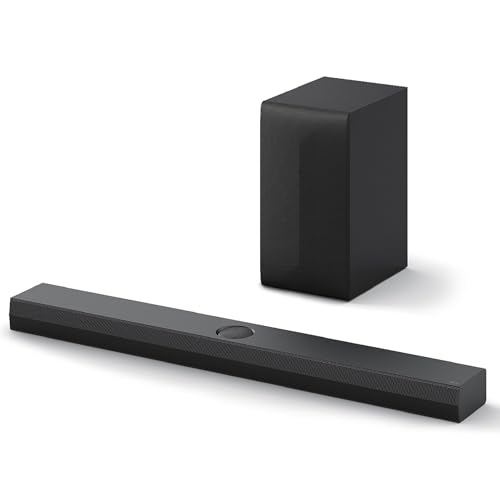 LG S70TY 3.1.1 ch QNED TV Matching Soundbar with Wireless Subwoofer - Black | Dolby Atmos & DTS:X, WOW Orchestra, WOW Interface, Rear Speaker Ready, 4K, Dolby Vision, HDR10 Passthrough, Crest Design
