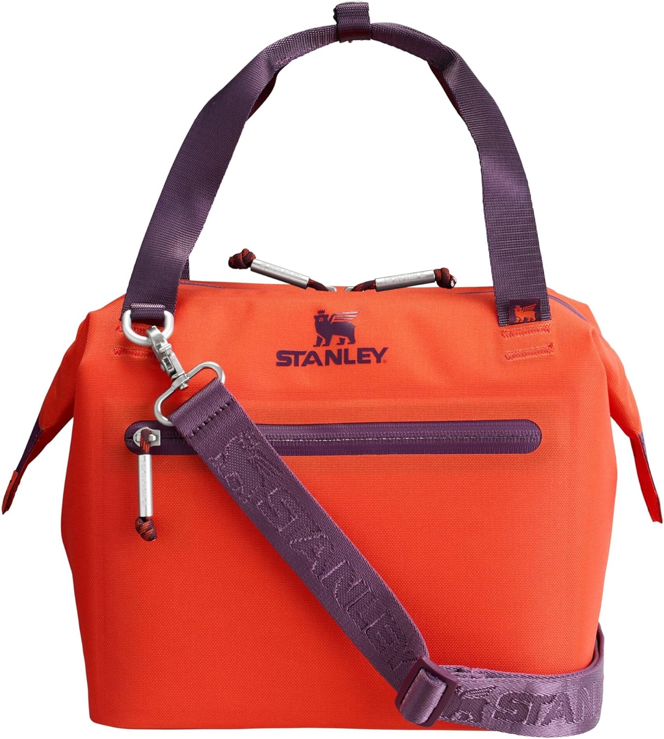 STANLEY All Day Julienne Mini Soft Cooler Bag and Lunch Box 7.4 Quarts | 10 Can Cooler with Handles and Strap | Stays Cold for Hours | Insulated Travel Bag with Zipper | BPA-Free | Tigerlily Plum